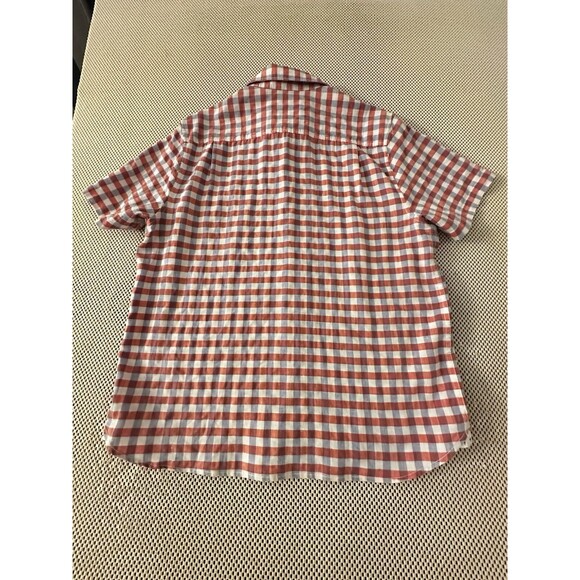 Tommy Bahama Linen‎ Blend Shirt Men L Plaid Gingham Short Sleeve Button Down Up - Picture 12 of 13